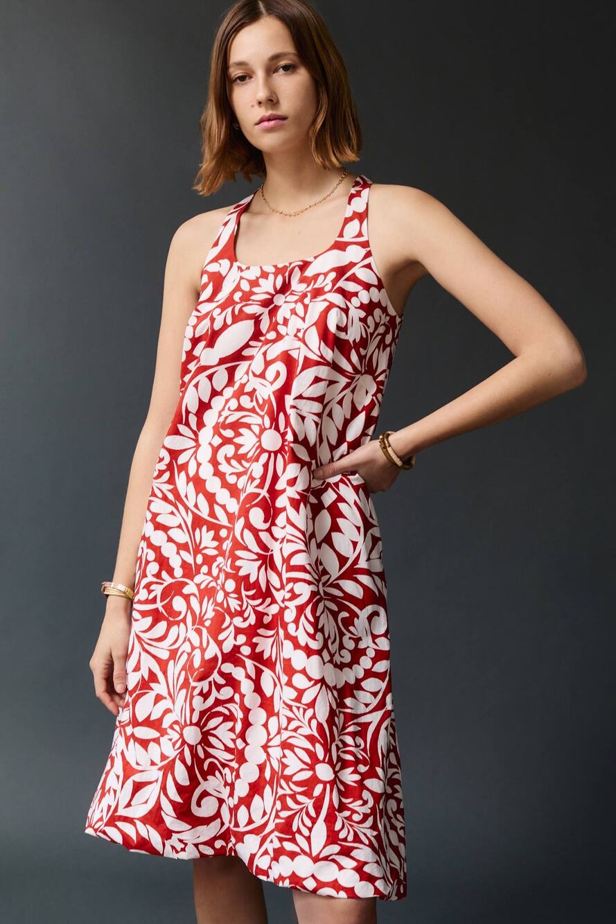 New Anthropologie Lonia Mini Dress $148 SMALL Rust Floral